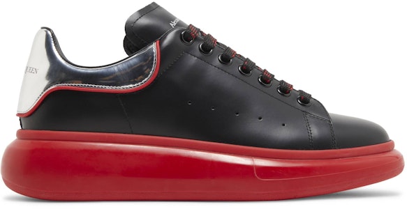 Alexander McQueen Sepatu Oversized 'Hitam Perak Merah Mengkilap' 705068-WIBNZ-1091 Buy Alexander McQueen Sepatu Oversized 'Hitam Perak Merah Mengkilap' 705068-WIBNZ-1091