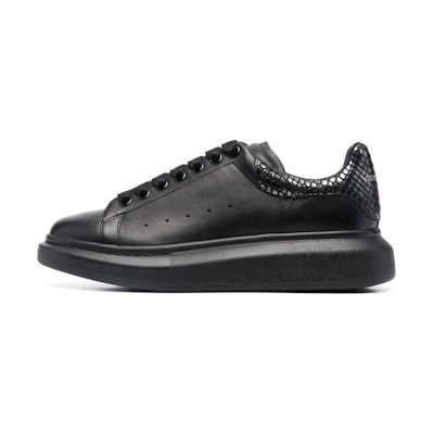 Alexander McQueen Oversized Sneaker 'Black Silver Crocodile'