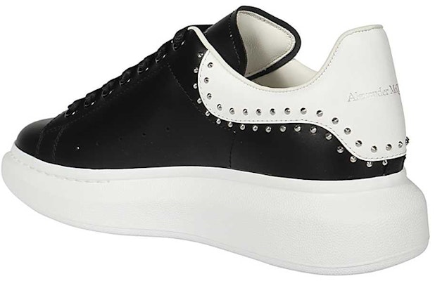 Alexander McQueen Oversized Sneaker 'Black Studs' 628017-WHTQQ-1071 Shop Alexander McQueen Oversized Sneaker 'Black Studs' 628017-WHTQQ-1071