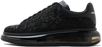 Alexander McQueen Oversized Sneaker 'Botanical Beads Embroidery - Black' 730080W4TL91073 Alexander McQueen Oversized Sneaker 'Botanical Beads Embroidery - Black' 730080W4TL91073