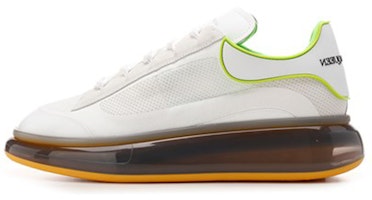 Alexander McQueen Oversized Sneaker 'Clear Sole - White Neon Green' 667826-W4QE1-9441 Alexander McQueen Oversized Sneaker 'Clear Sole - White Neon Green' 667826-W4QE1-9441