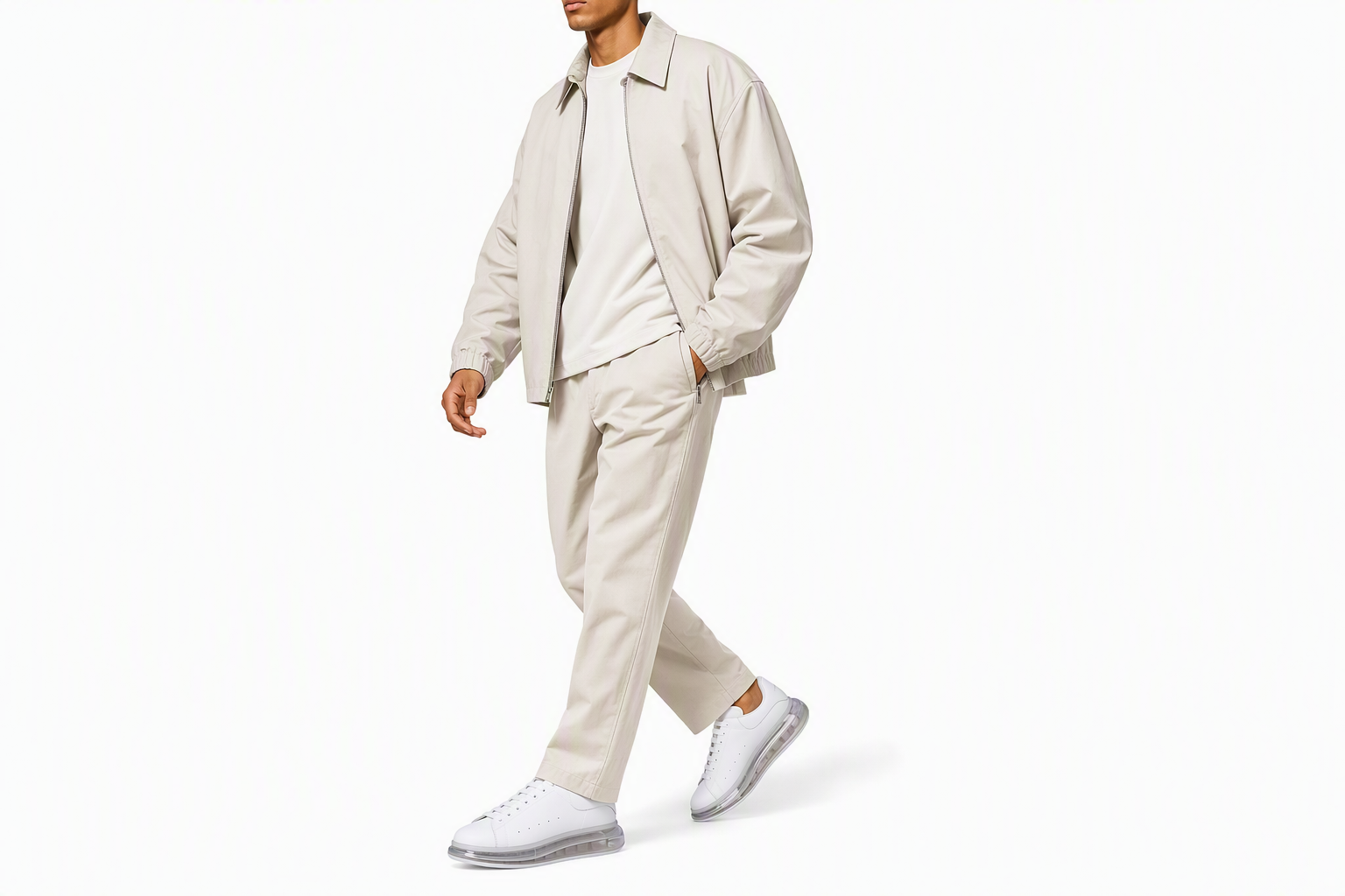 Order Alexander McQueen Oversized Sneaker ''Transparante Zool - Wit'' 604232WHX989000