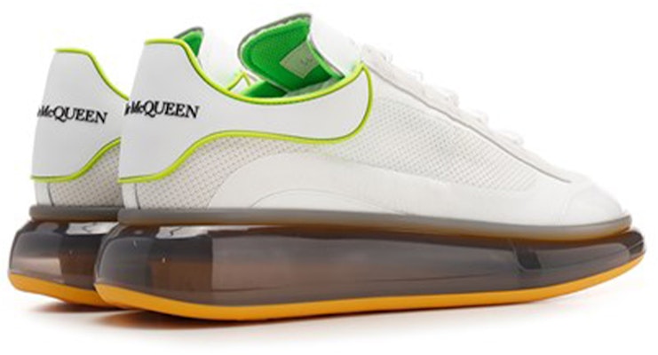 Alexander McQueen Sepatu Oversized 'Sole Transparan - Putih Hijau Neon' 667826-W4QE1-9441 Shop Alexander McQueen Sepatu Oversized 'Sole Transparan - Putih Hijau Neon' 667826-W4QE1-9441