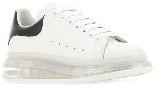 Alexander McQueen 亞歷山大·麥昆 光滑小牛皮 寬形厚底時尚板鞋 白黑 Order Alexander McQueen 亞歷山大·麥昆 光滑小牛皮 寬形厚底時尚板鞋 白黑