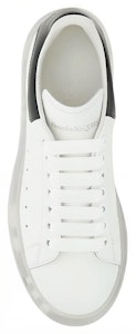 Alexander McQueen 亞歷山大·麥昆 光滑小牛皮 寬形厚底時尚板鞋 白黑 Shop Alexander McQueen 亞歷山大·麥昆 光滑小牛皮 寬形厚底時尚板鞋 白黑