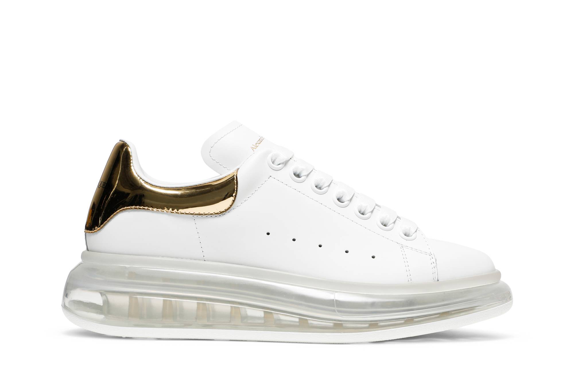 Buy (W) 알렉산더 맥퀸 오버사이즈 스니커즈 (화이트 골드) 611698-WHX9X-9075