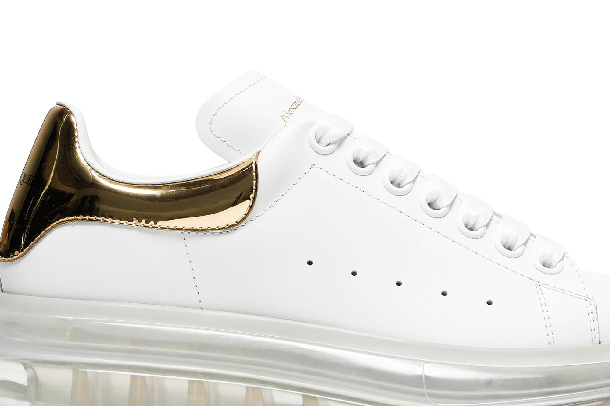 Order (W) 알렉산더 맥퀸 오버사이즈 스니커즈 (화이트 골드) 611698-WHX9X-9075