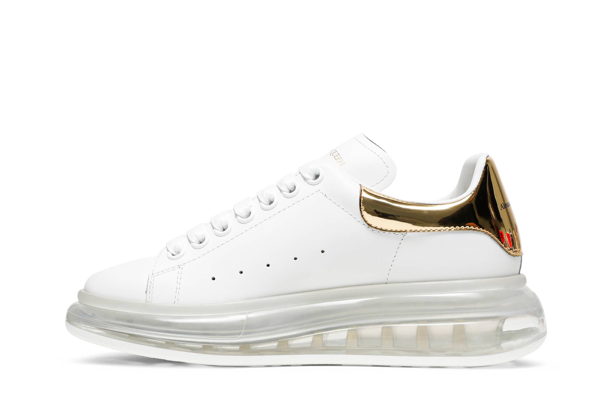 Lookbook (W) 알렉산더 맥퀸 오버사이즈 스니커즈 (화이트 골드) 611698-WHX9X-9075