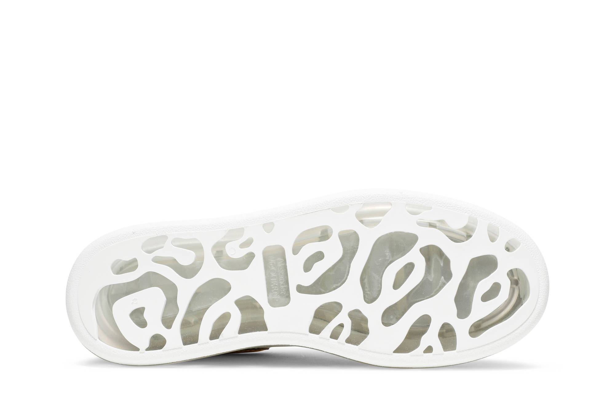 Shop (W) 알렉산더 맥퀸 오버사이즈 스니커즈 (화이트 골드) 611698-WHX9X-9075