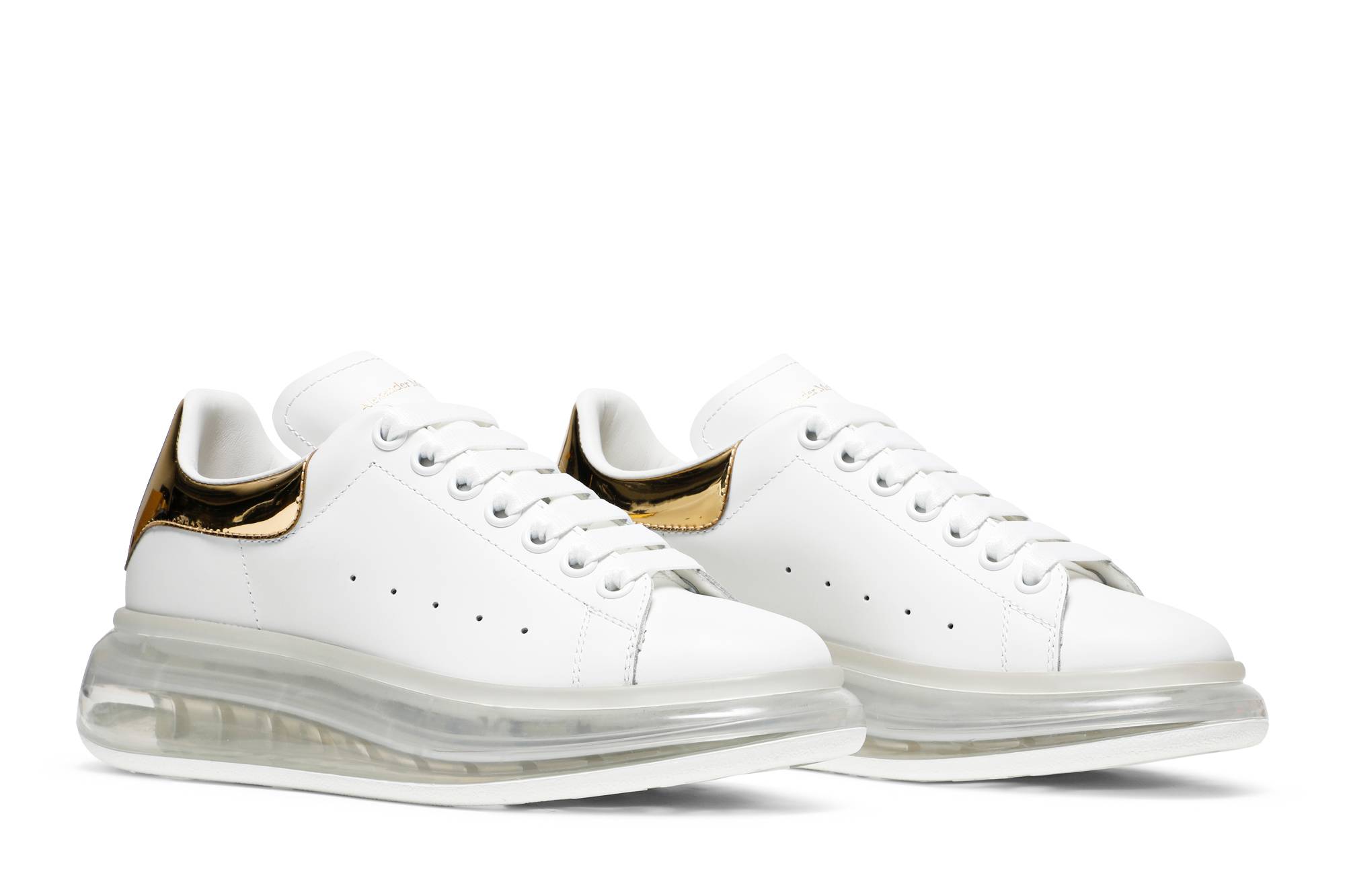 Cheap (W) 알렉산더 맥퀸 오버사이즈 스니커즈 (화이트 골드) 611698-WHX9X-9075