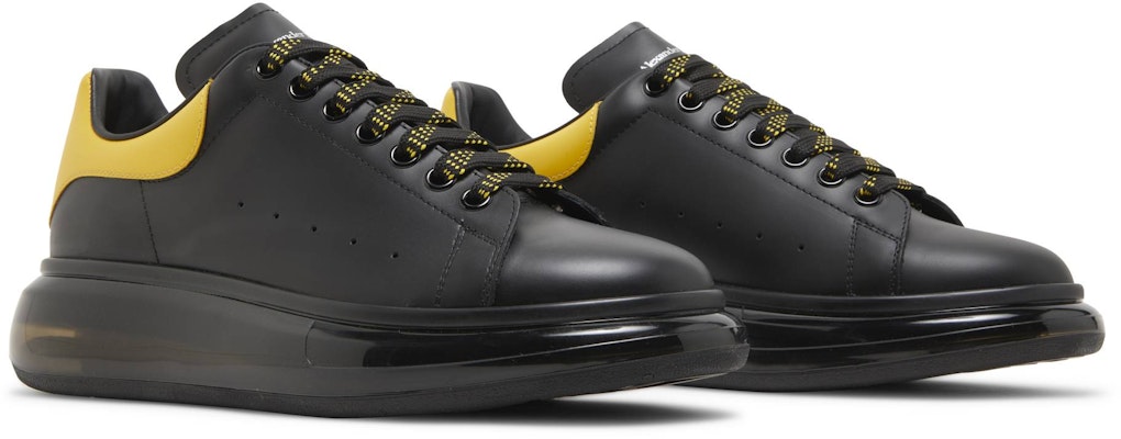 Alexander McQueen Oversized Sneaker 'Clear Sole - Hitam Kuning Pop' 604232-WHX98-1087 Cheap Alexander McQueen Oversized Sneaker 'Clear Sole - Hitam Kuning Pop' 604232-WHX98-1087