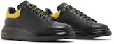 Cheap Alexander McQueen Oversized Sneaker 'Clear Sole - Hitam Kuning Pop' 604232-WHX98-1087