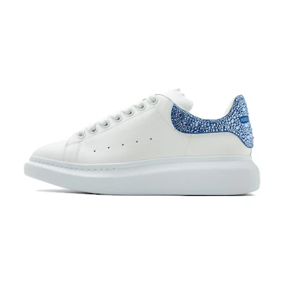 Alexander McQueen Oversized Sneaker 'Crystal Embellished - White Electric Blue Crystal'