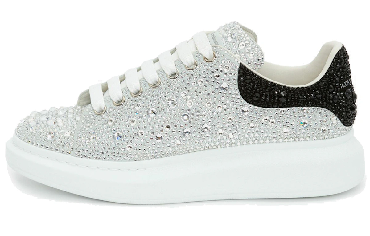 Alexander McQueen Oversized Sneaker 'Crystal Embellished - White Black'