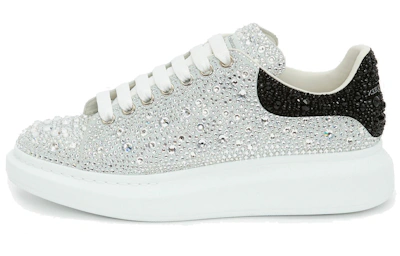 Alexander McQueen Oversized Sneaker 'Crystal Embellished - White Black'