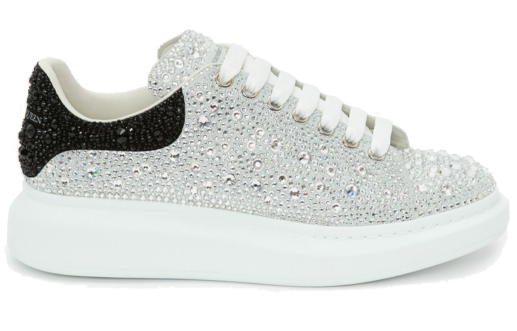 Order Zapatillas Alexander McQueen Oversized 'Crystal Embellished - Blanco Negro' 604223-WHCE4-9329