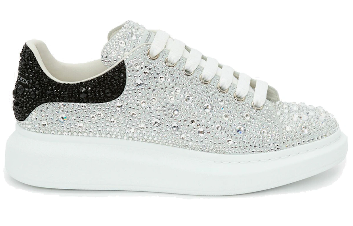 Alexander McQueen Oversized Sneaker 'Crystal Embellished - White Black'