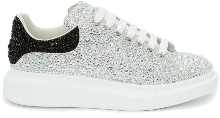 알렉산더 맥퀸 오버사이즈 크리스탈 스니커즈 (화이트/블랙) 604223-WHCE4-9329 Order 알렉산더 맥퀸 오버사이즈 크리스탈 스니커즈 (화이트/블랙) 604223-WHCE4-9329