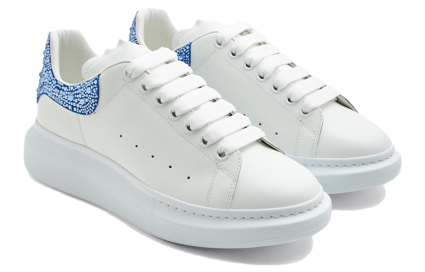 Alexander McQueen Oversized Sneaker 'Crystal Embellished - White Electric Blue Crystal' 圖 3