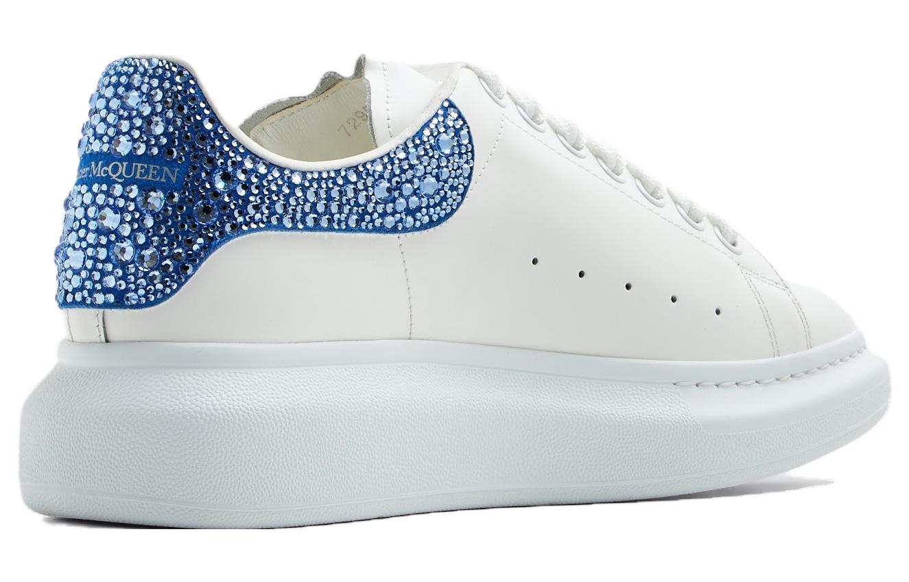 Alexander McQueen Oversized Sneaker 'Crystal Embellished - White Electric Blue Crystal' 圖 4
