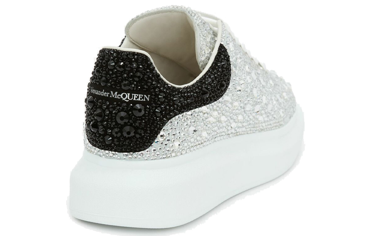 Shop Zapatillas Alexander McQueen Oversized 'Crystal Embellished - Blanco Negro' 604223-WHCE4-9329