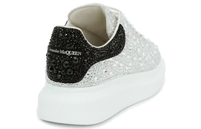Alexander McQueen Oversized Sneaker 'Crystal Embellished - White Black'