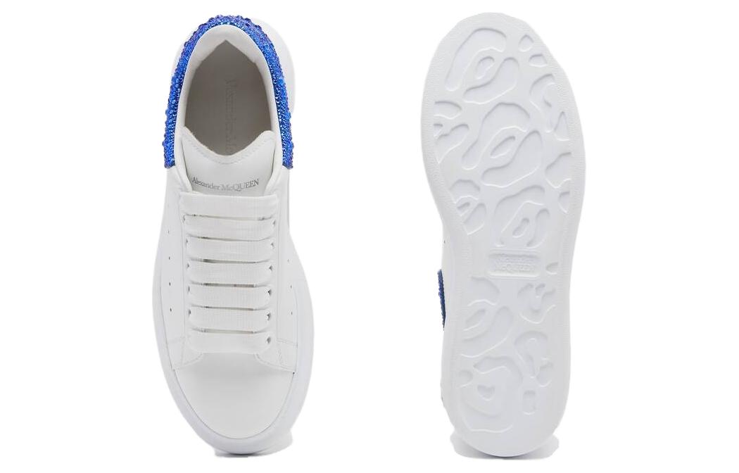 Alexander McQueen Oversized Sneaker 'Crystal Embellished - White Electric Blue Crystal' 圖 5