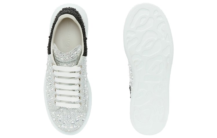Purchase Zapatillas Alexander McQueen Oversized 'Crystal Embellished - Blanco Negro' 604223-WHCE4-9329