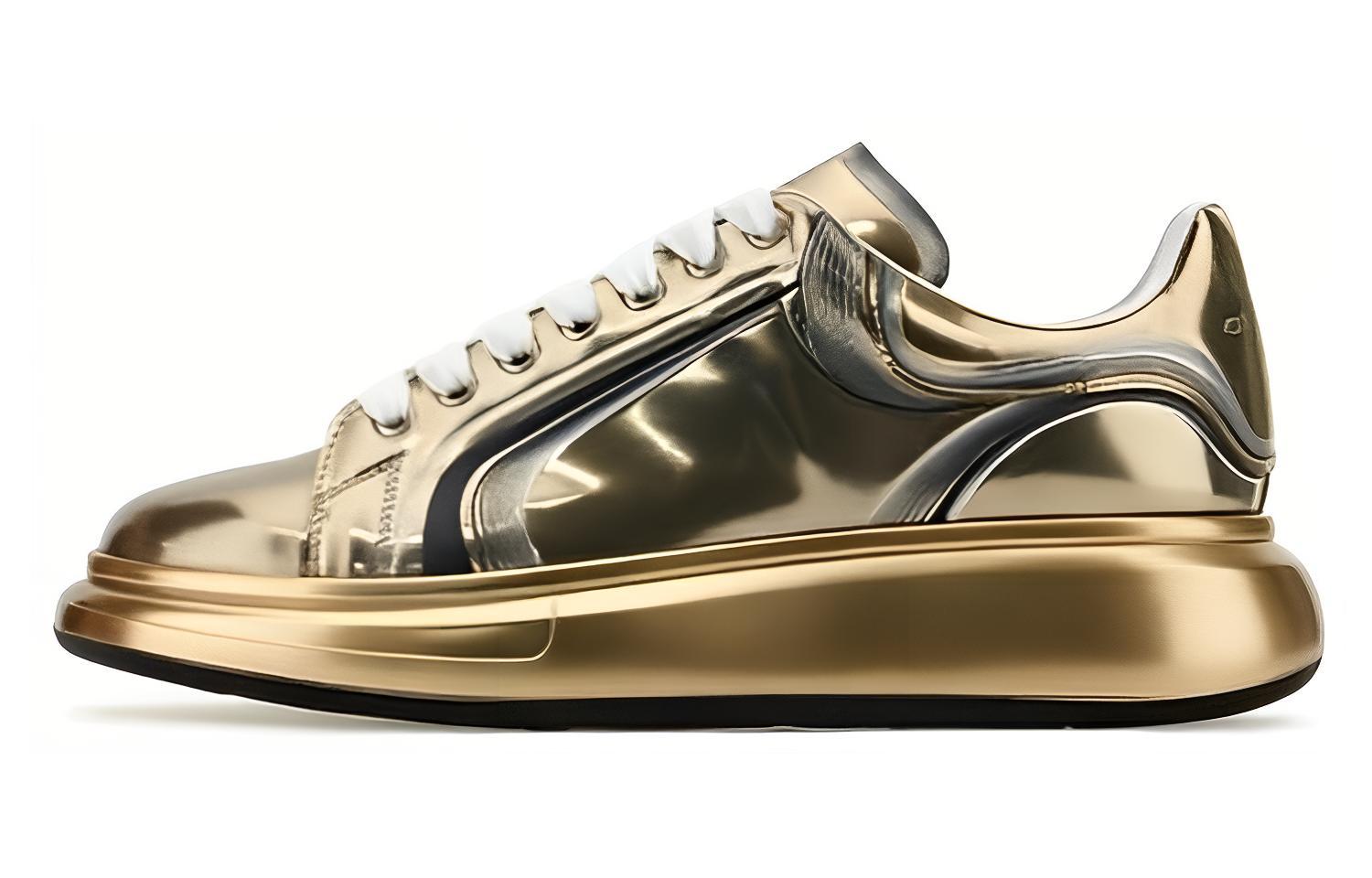 Alexander McQueen Oversized Sneaker 'Curve Tech - Gold' 750340-WIDE2-7721
