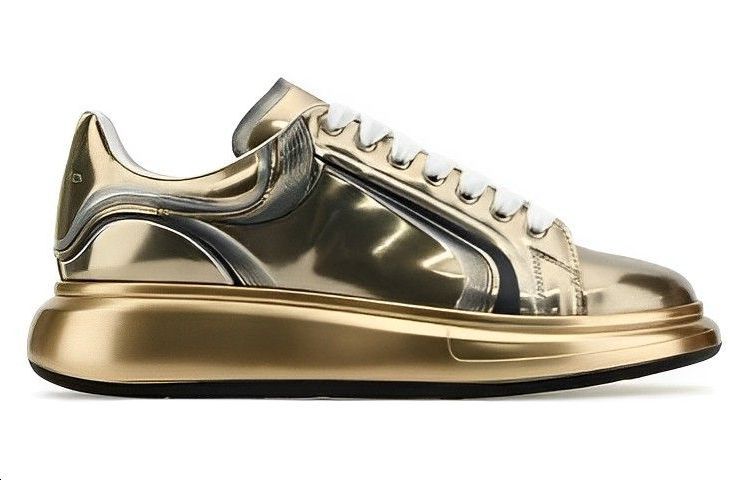 Order アレキサンダー・マックイーン カーブテック ゴールド スニーカー 750340-WIDE2-7721