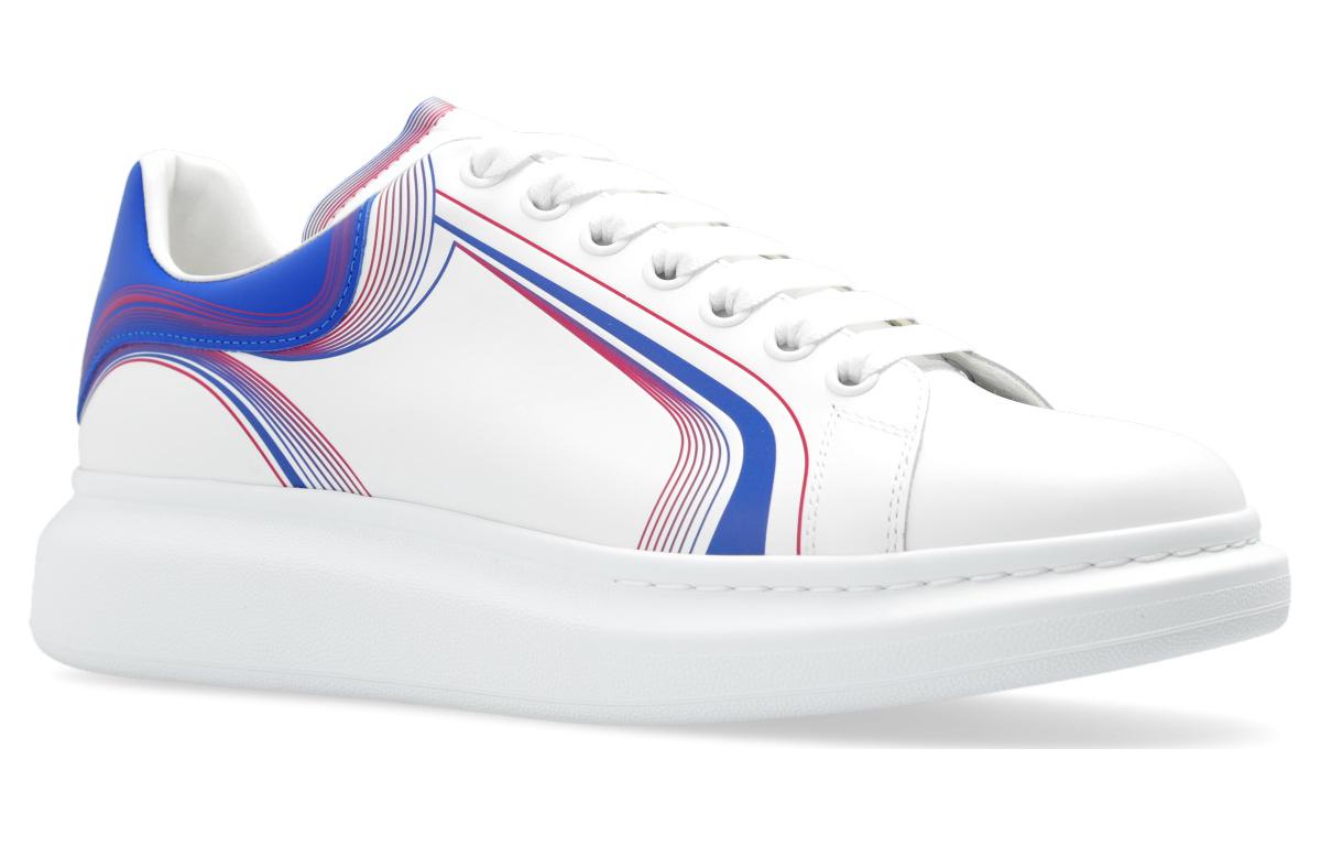 Lookbook 亚历山大·麦昆曲线科技蓝红色厚底运动鞋 750336WIDJQ8833