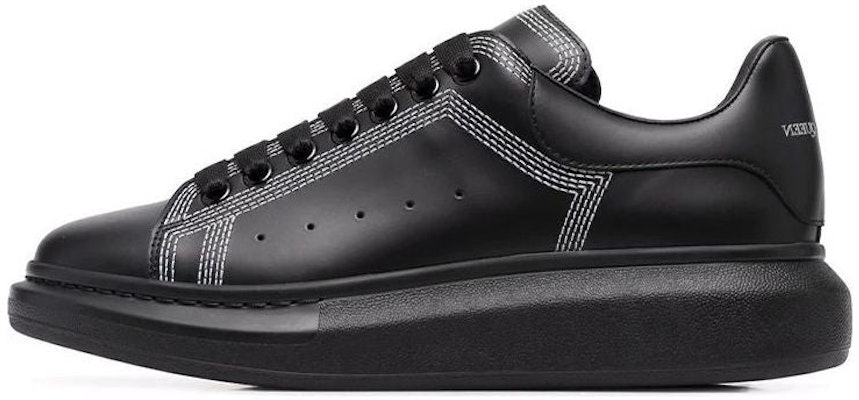 Alexander McQueen Oversized Sneaker 'Embroidered - Black Silver' 662639-WIA4V-1081 Buy Alexander McQueen Oversized Sneaker 'Embroidered - Black Silver' 662639-WIA4V-1081