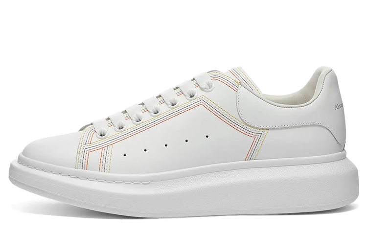 Buy 亞歷山大·麥昆 小牛皮 時尚板鞋 男款 白色