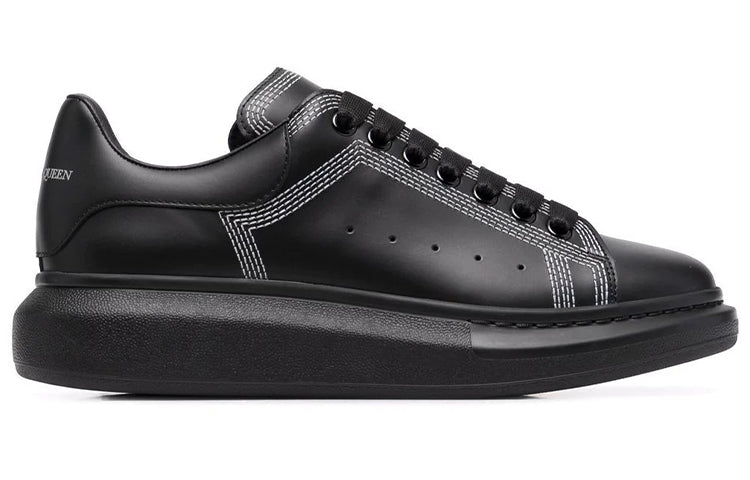 Alexander McQueen Oversized Sneaker 'Embroidered - Black Silver' 圖 2