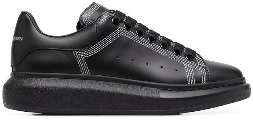 Alexander McQueen Oversized Sneaker 'Embroidered - Black Silver' 662639-WIA4V-1081 Order Alexander McQueen Oversized Sneaker 'Embroidered - Black Silver' 662639-WIA4V-1081