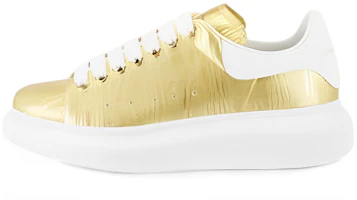 Alexander McQueen Oversized Sneaker 'Gold Lacquered Moiré' 676703W4RM18062 Alexander McQueen Oversized Sneaker 'Gold Lacquered Moiré' 676703W4RM18062