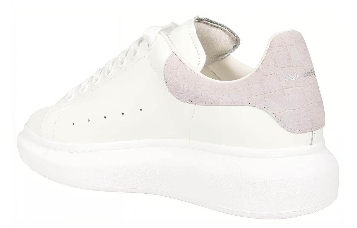 Shop アレキサンダー・マックイーン オーバーサイズ スニーカー 'ライトグレークロコダイル' 625162-WHZ4K-9419 625162-WHZ4K-9419