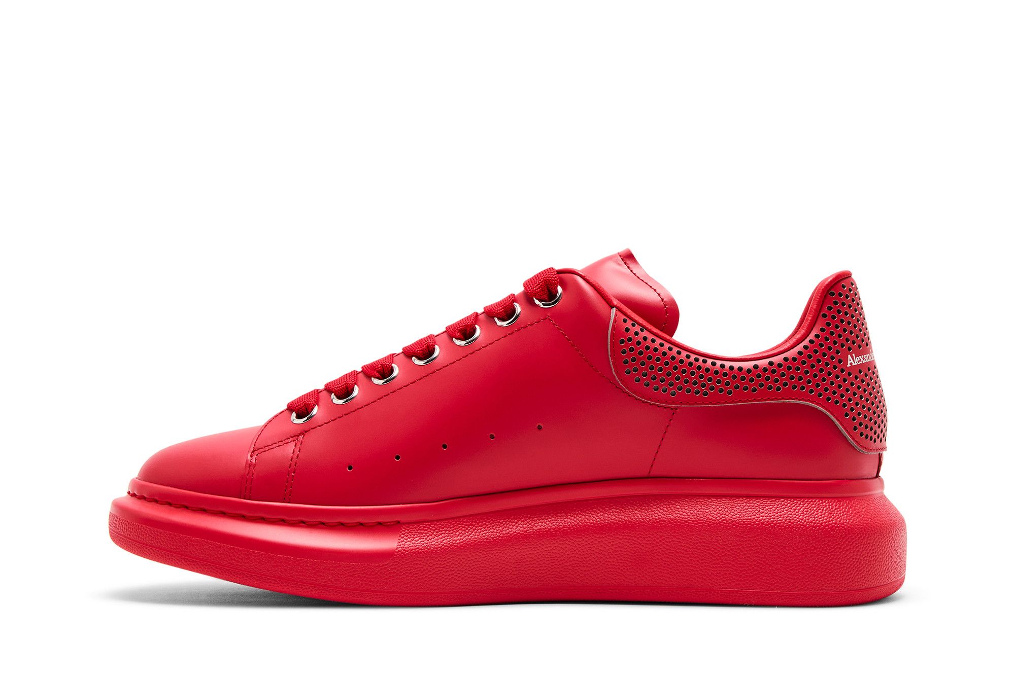 Alexander McQueen Oversized Sneaker 'Lust Red Perforated Heel' 圖 3