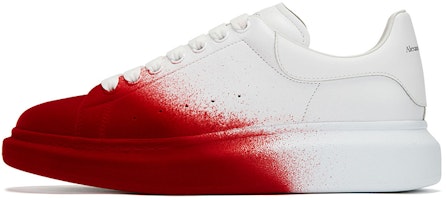 Alexander McQueen Oversized Sneaker 'Lust Red Velvet Spray' Wanita Pria 575415-WHWM1-9092 Buy Alexander McQueen Oversized Sneaker 'Lust Red Velvet Spray' Wanita Pria 575415-WHWM1-9092