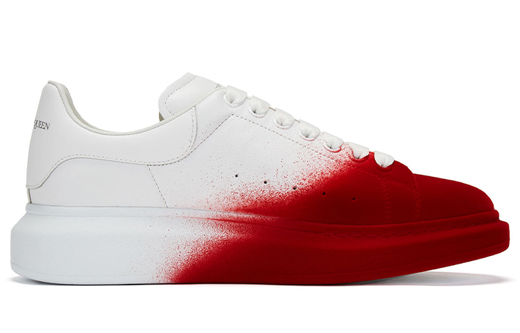 Order Alexander McQueen Oversized Sneaker 'Lust Red Velvet Spray' Wanita Pria 575415-WHWM1-9092