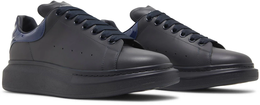 Alexander McQueen亞歷山大麥昆 皮革 繫帶 低筒 時尚板鞋 海軍藍 Cheap Alexander McQueen亞歷山大麥昆 皮革 繫帶 低筒 時尚板鞋 海軍藍