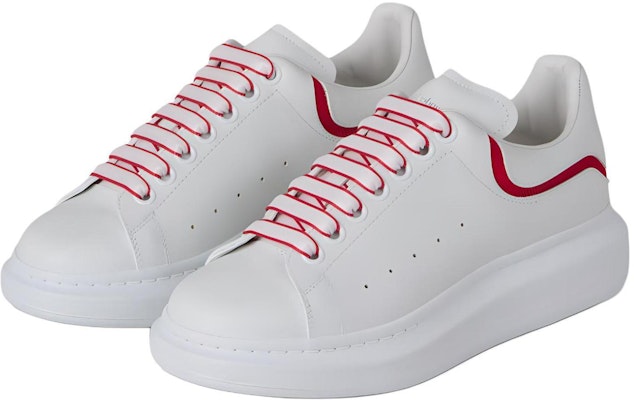 亞歷山大·麥昆皮革繫帶厚底板鞋男款白色 Lookbook 亞歷山大·麥昆皮革繫帶厚底板鞋男款白色