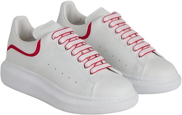 亞歷山大·麥昆皮革繫帶厚底板鞋男款白色 Shop 亞歷山大·麥昆皮革繫帶厚底板鞋男款白色