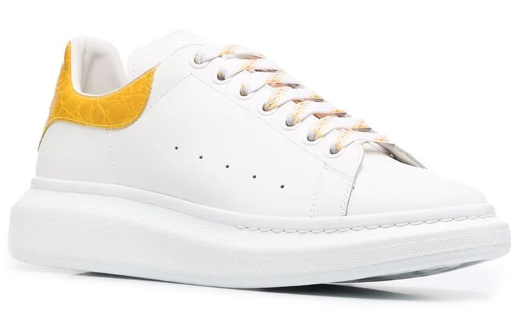 Order 亞歷山大·麥昆 皮革 百搭 寬型 時尚板鞋 男款 白