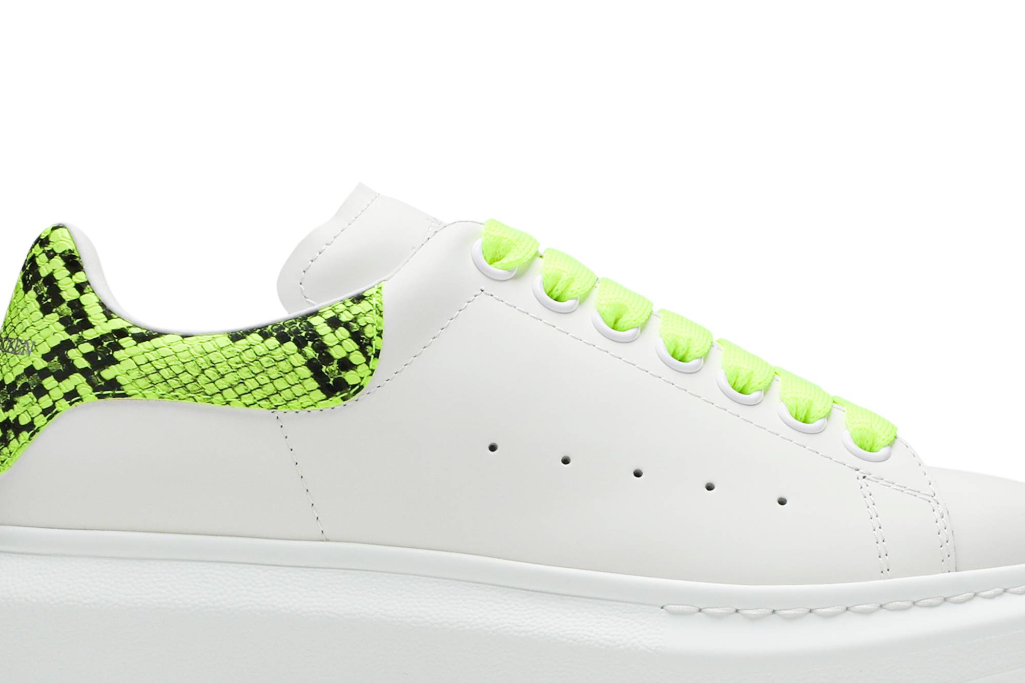 Order (W) Alexander McQueen Oversized Sneaker 'Motif Ular - Putih Kuning' 553770-WHX9M-9179