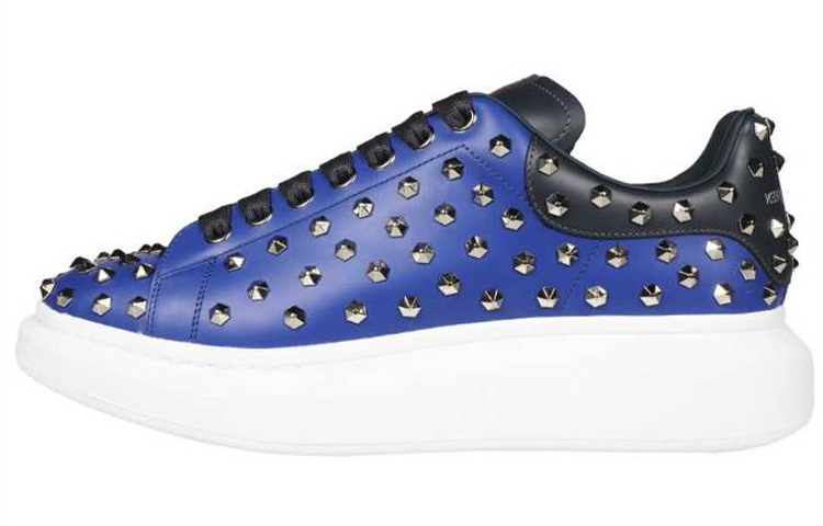 Alexander McQueen Oversized Sneaker 'Studded - Electric Blue' 711142-WHTQQ-4597