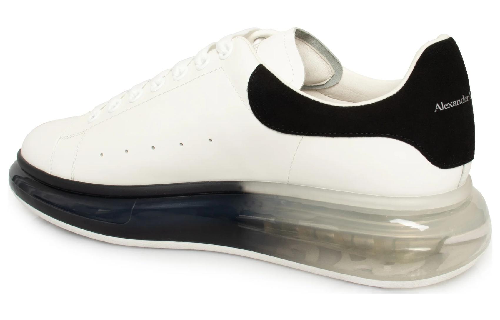 Shop 亞歷山大·麥昆亞歷山大·麥昆 皮革 系帶 時尚板鞋 白色