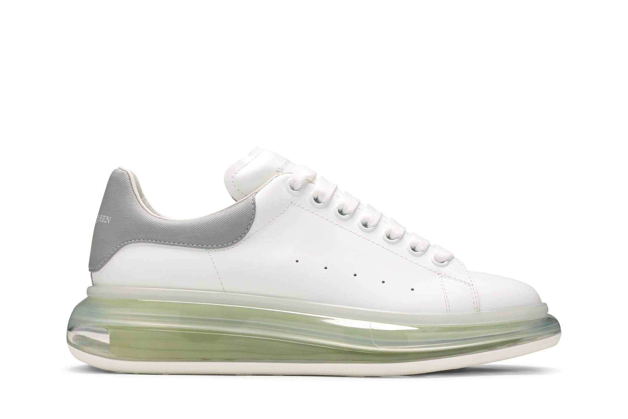 Alexander McQueen Oversized Sneaker 'Transparent Sole - White Gunmetal' 662659-WIA4T-9058