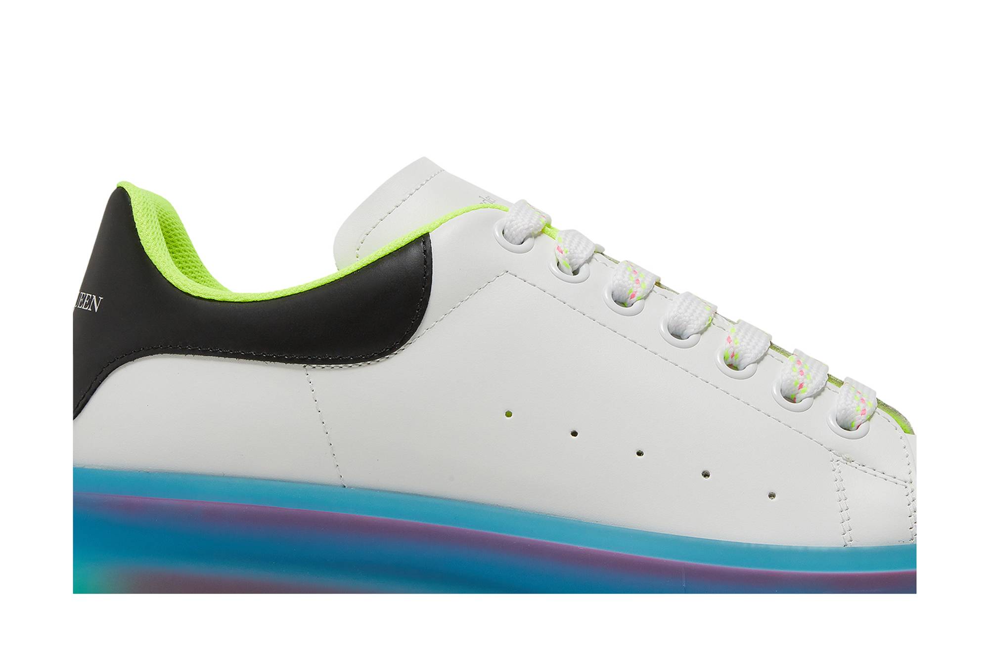 Order 알렉산더 맥퀸 오버사이즈 스니커즈 (투명 밑창 - 화이트 이리데슨트) 662657-WIBN3-9769