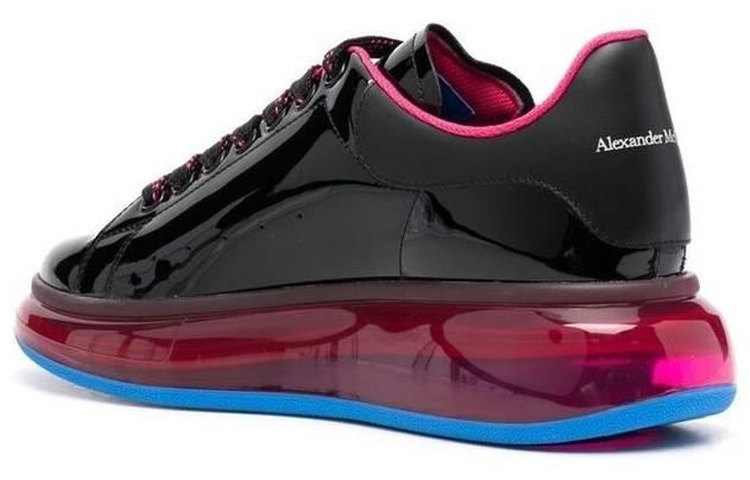 Alexander McQueen Oversized Sneaker 'Transparent Sole - Black Pink' 圖 3